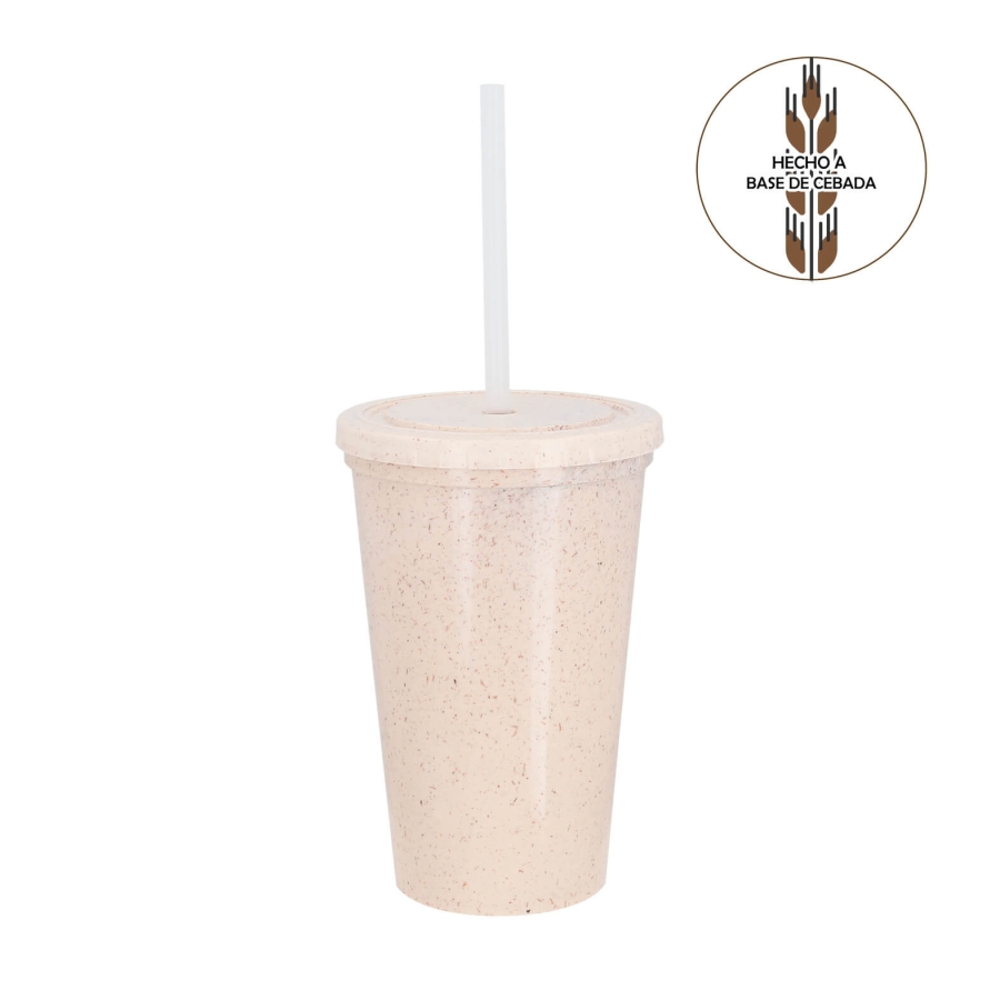 Vaso con Popote Rpet Cebada