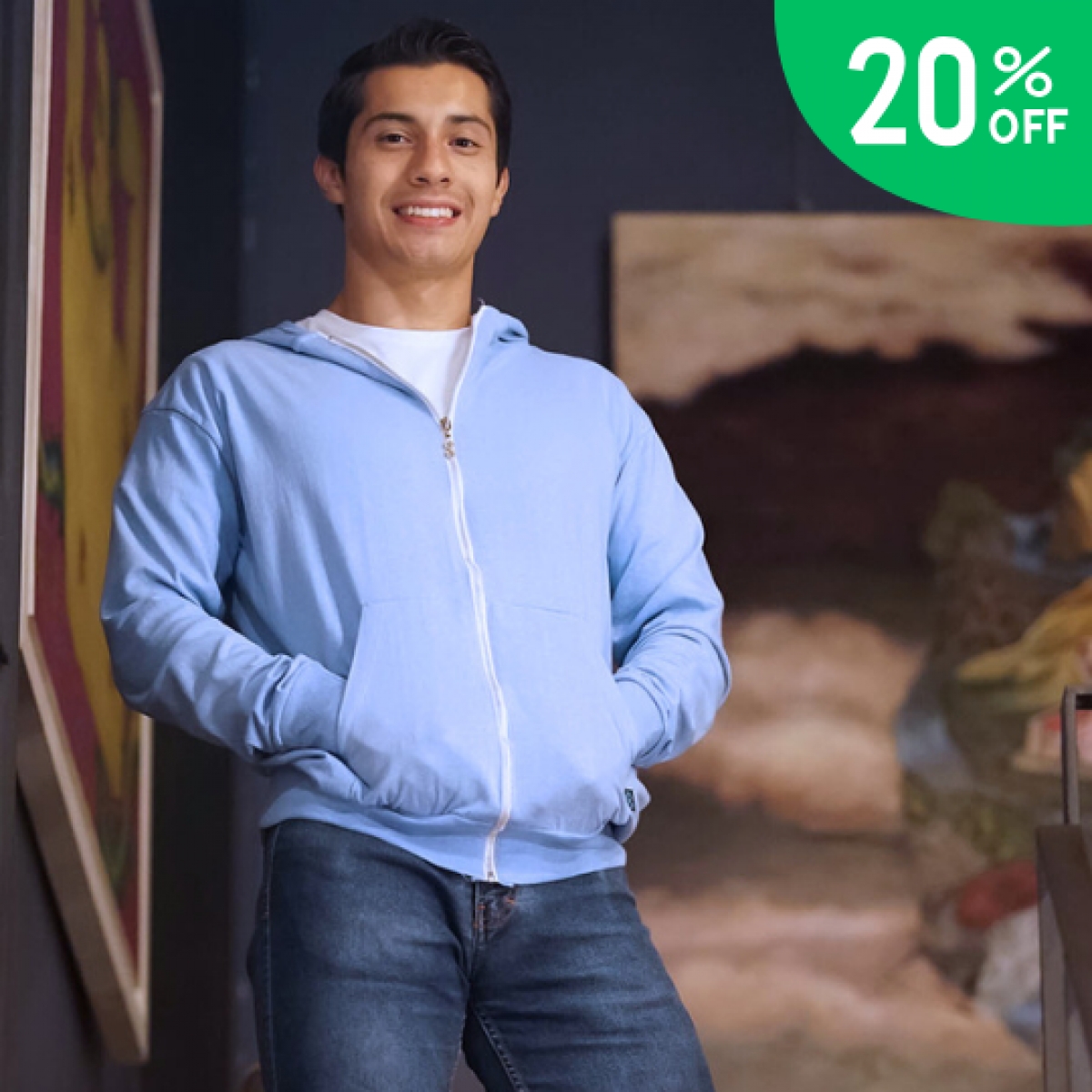 Grupo Green Market | Sudadera Genderless Azul Grupo Green Market | Sudadera Genderless Azul