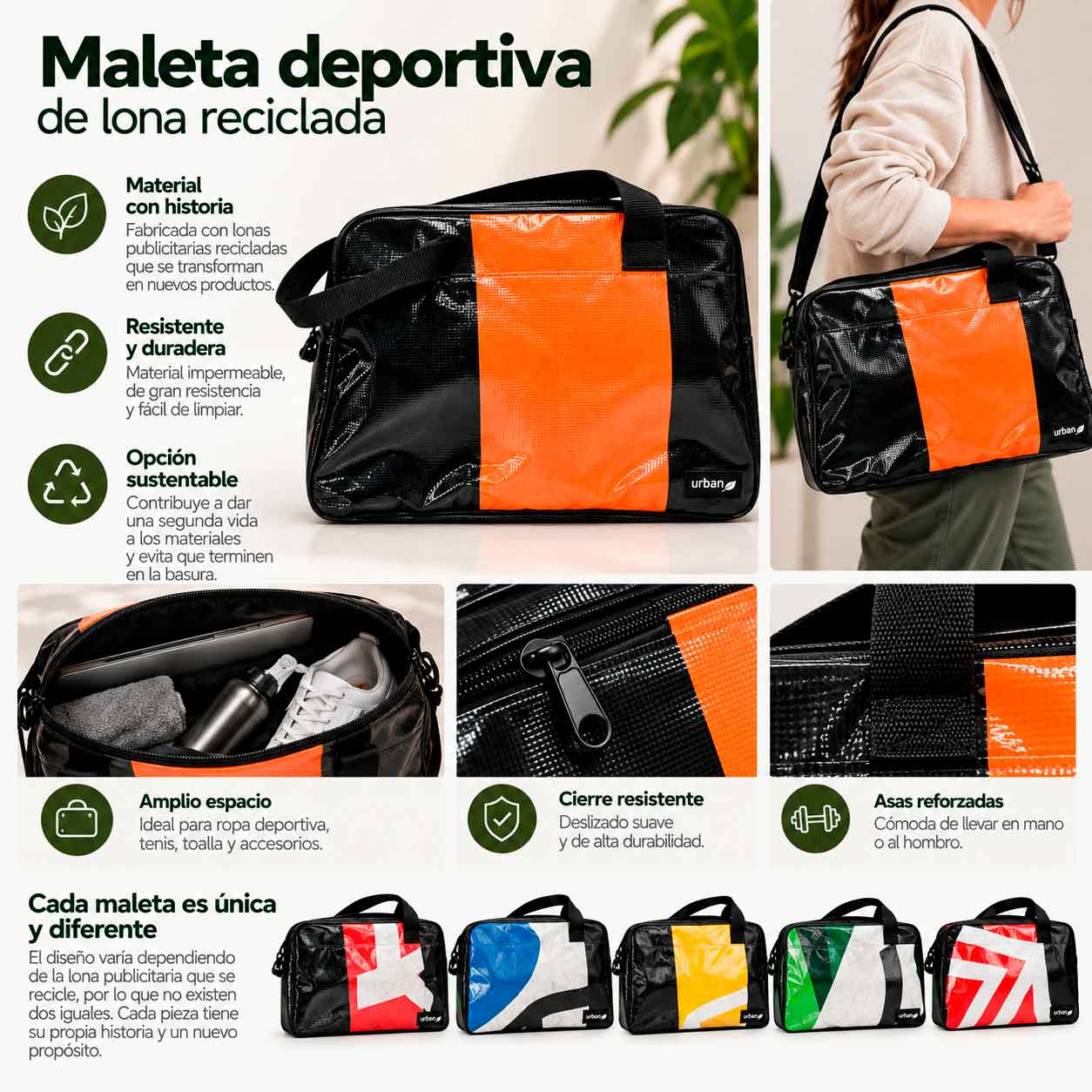 Grupo Green Market | SportBag Lona Urban Eco Bags® - BYM1027 Grupo Green Market | SportBag Lona Urban Eco Bags® - BYM1027