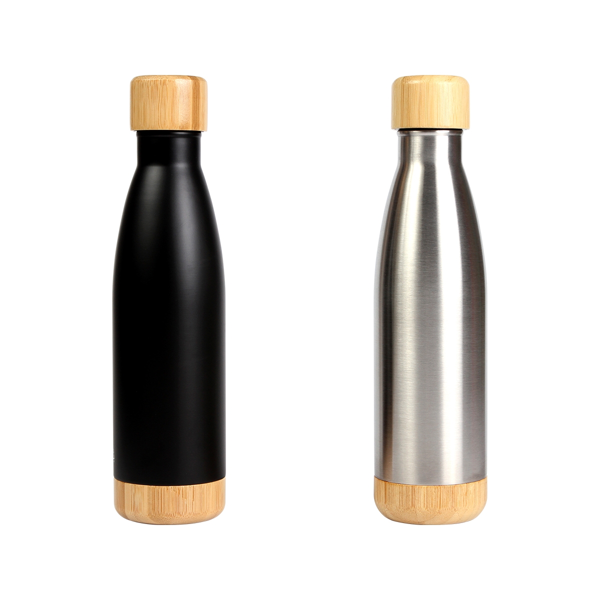 Botella Acero Bambu