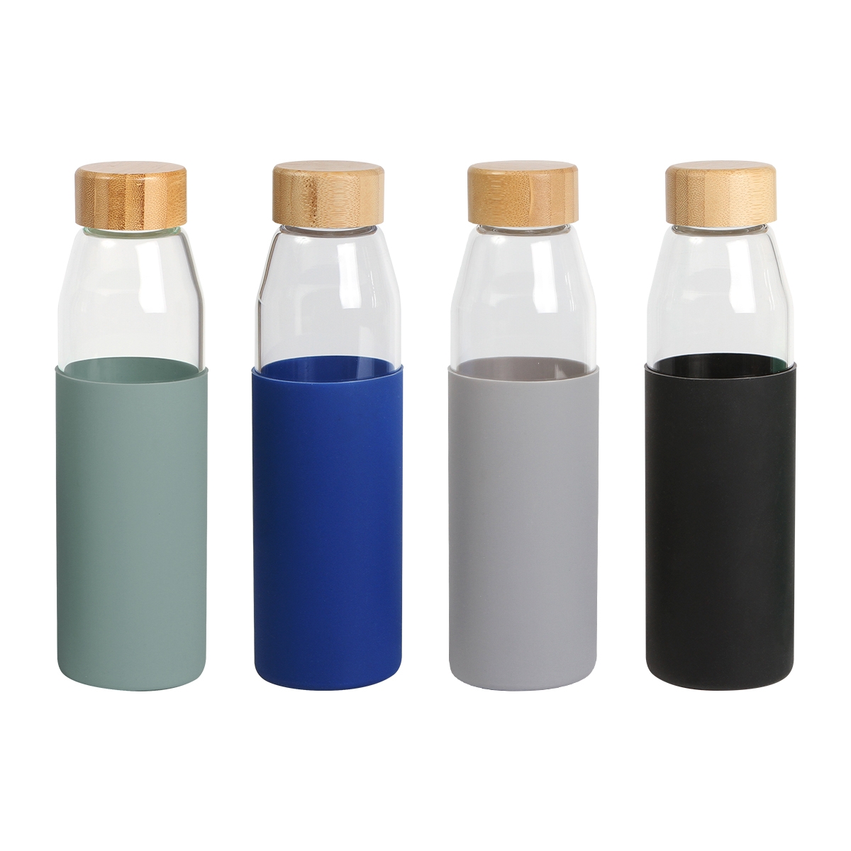Botella Vidrio con Manga Silicon
